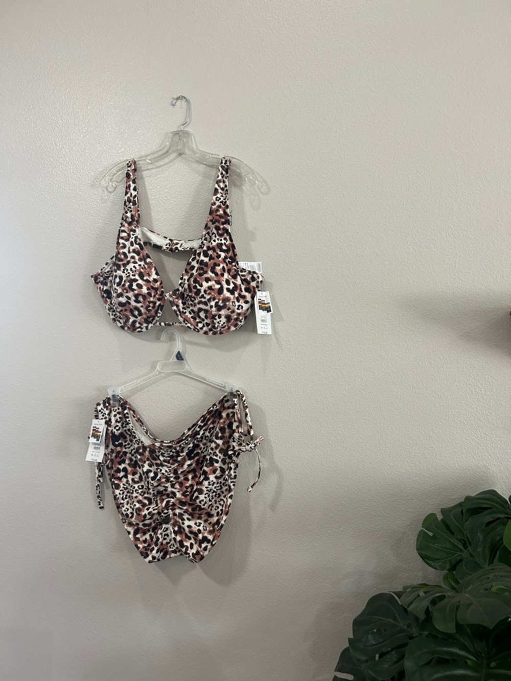 Leopard Print Tankini Top and Swim Skirt - Brown Leopard